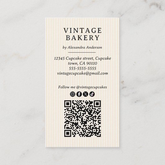 ヴィンテージエレガントシェフの装備 名刺 (裏面)