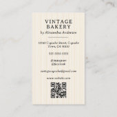 ヴィンテージエレガントシェフの装備 名刺 (裏面)