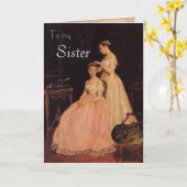 ヴィンテージエレガントシスター誕生日カード カード (黄色い花)