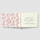 ヴィンテージエレガントシックなピンクホーストワ結婚ーズ ゲストブック (全面)