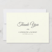 ヴィンテージエレガントシックなピンクホーストワ結婚ーズ サンキューカード (正面)