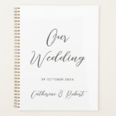 ヴィンテージエレガントシックなピンクホーストワ結婚ーズ プランナー手帳 (正面)