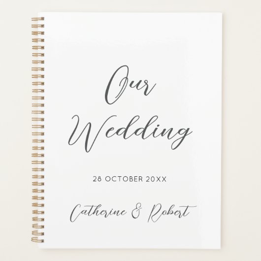 ヴィンテージエレガントシックなピンクホーストワ結婚ーズ プランナー手帳 (正面)