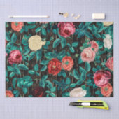 ヴィンテージエレガントシックピンクローズ 薄葉紙 (クラフト)