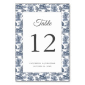 ヴィンテージエレガントシックブルーホーストワール テーブルナンバー (裏面)