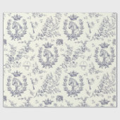 ヴィンテージエレガントシック埃っぽいブルーエクエストラントワール ラッピングペーパー (フラット)