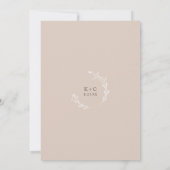 ヴィンテージエレガントシャンパンタン結婚ズ 招待状 (裏面)