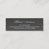 ヴィンテージエレガントシルバーダマスク卒業ネームカード コーリングカード (裏面)