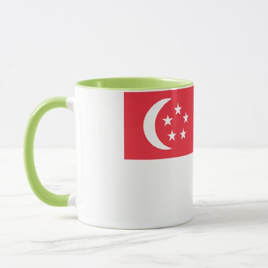 ヴィンテージエレガントシンガポール国旗の陶磁器 マグカップ (左)