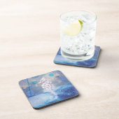 ヴィンテージエレガントシーホースブルー海波 コースター (右側)