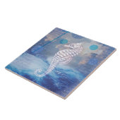 ヴィンテージエレガントシーホースブルー海波 タイル (側面)