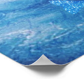 ヴィンテージエレガントシーホースブルー海波 ポスター (角)