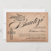 ヴィンテージエレガントスクリプトクロスアンドドーブバウティソ 招待状 (正面)