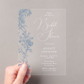 ヴィンテージエレガントスクリプトブライダルシャワー アクリル招待状 (インサイチュ (ポータブル))