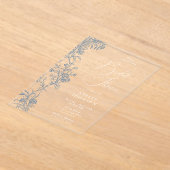 ヴィンテージエレガントスクリプトブライダルシャワー アクリル招待状 (レイダウン)