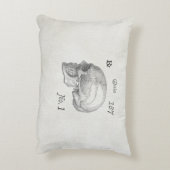 ヴィンテージエレガントスケルトンスカルハロウィーン枕。 アクセントクッション (裏面(縦))