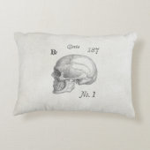 ヴィンテージエレガントスケルトンスカルハロウィーン枕。 アクセントクッション (裏面)