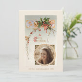 ヴィンテージエレガントスタイルホリーと写真 シーズンカード (スタンド正面)