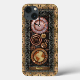 ヴィンテージエレガントスチームパンク時計 iPhone 13ケース