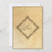 ヴィンテージエレガントステンドアンティーク結婚ズ 招待状 (裏面)