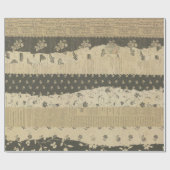 ヴィンテージエレガントストライプデクペ華美アンティーク ラッピングペーパー (フラット)