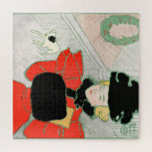 ヴィンテージエレガントスビクトリアンクリスマスレディ ジグソーパズル (横)