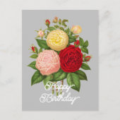ヴィンテージエレガントセラインフォレジエバラ誕生日 ポストカード (正面)