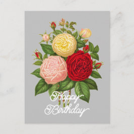 ヴィンテージエレガントセラインフォレジエバラ誕生日 ポストカード