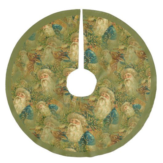 ヴィンテージエレガントセントニコラスサンタクローストナカイ ブラッシュドポリエステルツリースカート (正面)