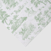 ヴィンテージエレガントセージグリーンホース狩りトワール 薄葉紙 (詳細)