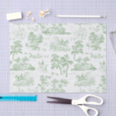 ヴィンテージエレガントセージグリーンホース狩りトワール 薄葉紙 (クラフト)