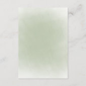 ヴィンテージエレガントセージ緑の金ゴールド詳細 エンクロージャーカード (裏面)