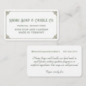 ヴィンテージエレガントソーキャンドルエンクロージャカー縁どド エンクロージャーカード (正面/裏面)