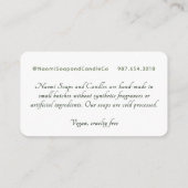 ヴィンテージエレガントソーキャンドルエンクロージャカー縁どド エンクロージャーカード (裏面)