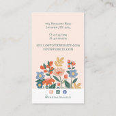 ヴィンテージエレガントタイプライター咲き花ブロガー 名刺 (裏面)