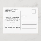 ヴィンテージエレガントタイポグラフィ70結婚s ポストカード (裏面)