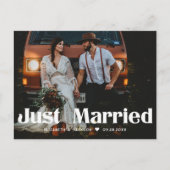 ヴィンテージエレガントタイポグラフィ70結婚s ポストカード (正面)