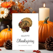 ヴィンテージエレガントターキーのフレンドサイディング 招待状