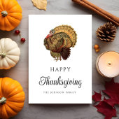 ヴィンテージエレガントターキーのフレンドサイディング 招待状