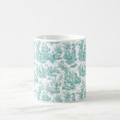 ヴィンテージエレガントターコイズトワルドジュイ コーヒーマグカップ (中央)