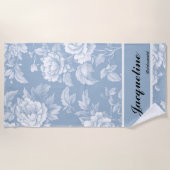 ヴィンテージエレガントダスティブルートワールバチェロレッテ ビーチタオル (正面)