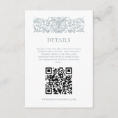 ヴィンテージエレガントダスティブルーバロックQRcode詳細 エンクロージャーカード (正面)