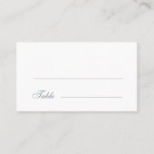 ヴィンテージエレガントダスティブルーバロ結婚ーク プレイスカード (正面)