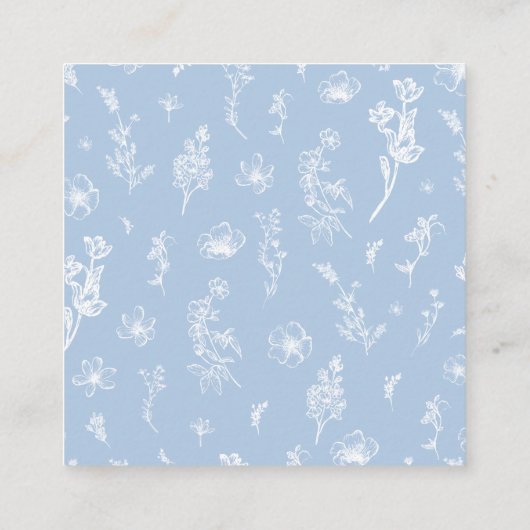 ヴィンテージエレガントダスティブルーフローラエンクロージャカード エンクロージャーカード (裏面)