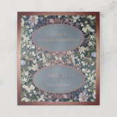 ヴィンテージエレガントダスティブルーフローラ座席表 プレイスカード (外部開封)