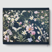 ヴィンテージエレガントダスティブルーフローラ結婚ズ ゲストブック (裏面)