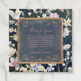 ヴィンテージエレガントダスティブルーフローラ結婚ズ フェイバータグ