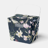 ヴィンテージエレガントダスティブルーフローラ結婚ズ フェイバーボックス (正面サイド)