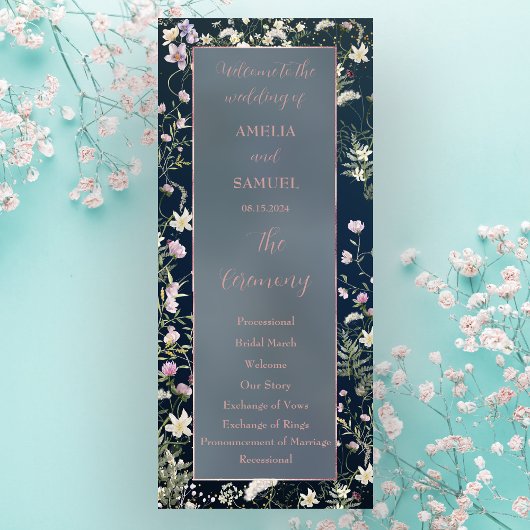 ヴィンテージエレガントダスティブルーフローラ結婚ズ プログラム