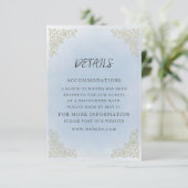 ヴィンテージエレガントダスティブルー金ゴールド エンクロージャーカード (スタンド正面)